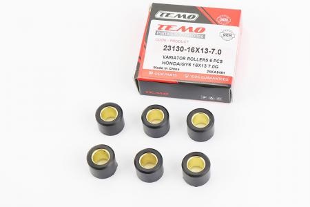 Ролики варіатора до скутера Honda/GY6 16x13 6 шт, 7,0 г TEMO