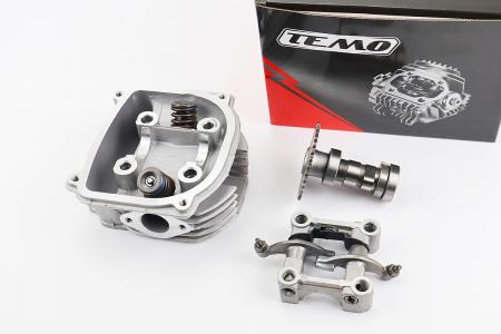 Головка циліндра в зборі для скутера 150cc (клапани, постіль, розподільний вал із зачепом) TEMO