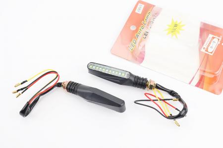 Світлодіодний поворотник LED тонкий до скутера і мотоцикла, 2 шт ZHENGHE
