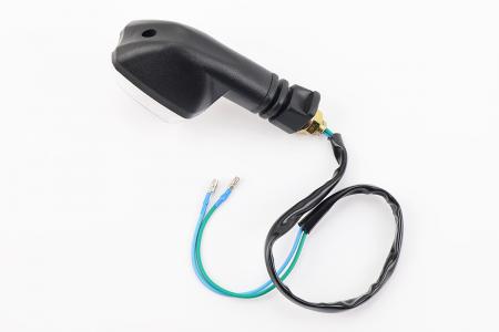 Поворотник до скутера/мотоцикла "КРАПЛЯ" малий, коротка ніжка, прозоре скло ZHENGHE