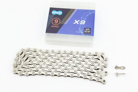 Ланцюг приводний до велосипеда 1/2x11/128x116L 9 швидкостей сріблястий SPEED X9 MSN