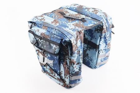 Сумка-штани на багажник до велосипеда, 6 відділень, піксель PRC