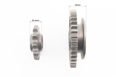 Редуктор фрези до мотоблока R175/180N/190N/195N — вал первинний + зірка Z-12 + шестерня Z-40 Viper