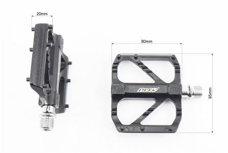 Педалі до велосипеда MTB WP701D 9/16" алюмінієві, чорні Neco