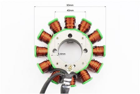 Статор магнето до мотоцикла CG125-250 200cc (d=93 мм, 12 котушок, 5 проводів) TEMO