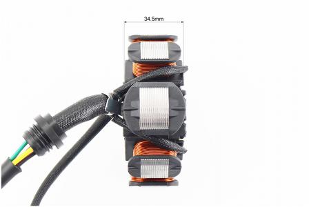 Статор магнето до мотоцикла CG125-250 (8 котушок, 5 проводів, d=88.5 мм) TEMO