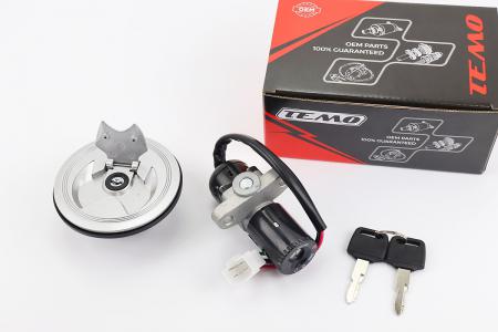 Комплект замків до мотоцикла Loncin LX200GY-3 (замок запалювання, кришка бензобаку) тип 1, TEMO
