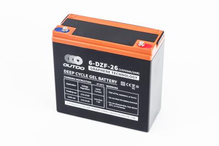 Акумулятор 12V25Ah 6DZF26 кислотний (L180*W78*H170 мм) для електротранспорту