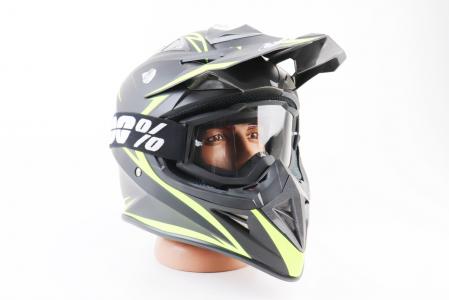 Окуляри кросові/ендуро/АТV, чорні (прозоре скло)