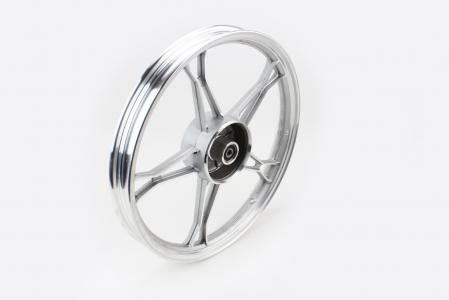 Диск задній литий 17x1,6 (вісь 12 мм) до мопеда DELTA, сріблястий