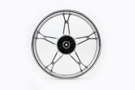 Диск задній литий 17x1,6 (вісь 12 мм) до мопеда DELTA, сріблястий