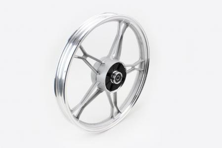 Диск задній литий 17x1,6 (вісь 12 мм) до мопеда DELTA, сріблястий
