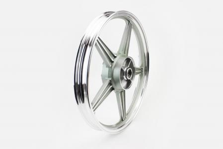 Диск колісний задній литий 18x1,6 ZS-200 (під роздільні гумки) "зірка", сірий (вісь 15 мм) до скутера Viper 125-150J