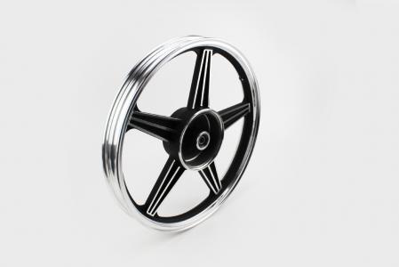 Диск колісний задній литий 18x1,6 ZS-200 (під роздільні резинки) "зірка", чорний (вісь 15 мм) до скутера Viper 125-150J