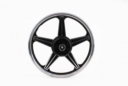 Диск колісний задній литий 18x1,6 ZS-200 (під роздільні резинки) "зірка", чорний (вісь 15 мм) до скутера Viper 125-150J
