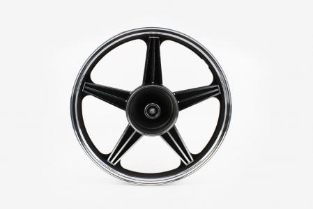 Диск колісний задній литий 18x1,6 ZS-200 (під роздільні резинки) "зірка", чорний (вісь 15 мм) до скутера Viper 125-150J