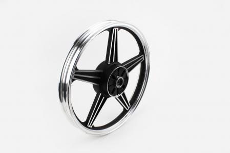 Диск колісний задній литий 18x1,6 ZS-200 (під роздільні резинки) "зірка", чорний (вісь 15 мм) до скутера Viper 125-150J