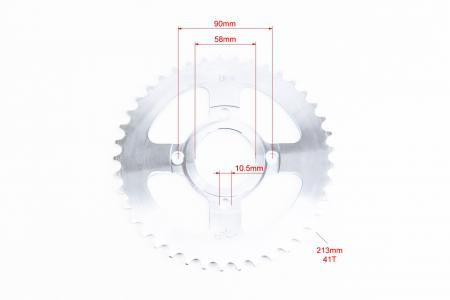 Зірка задня 520-41T-d-58; 4отв.*90 мм, "загартована" для мототехніки TEKKEN/Loncin/CBF200-250/Scrambler 250