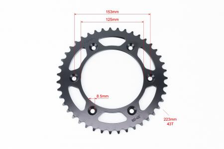 Зірка задня 520-43T-d-125; 6отв.*153 мм до мотоцикла Loncin LX250GY-3/CRF 250 cc