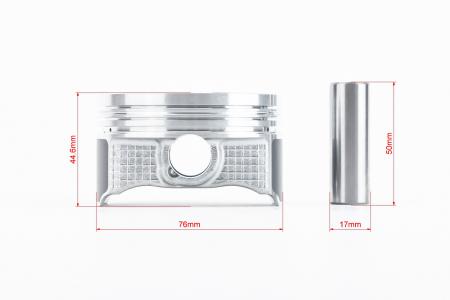 Поршень к-кт 4T CB/CG, 300 STD, 76 мм 176Fмм (висота 44,6 мм, палець 17 мм) до мотоцикла Tekken 300