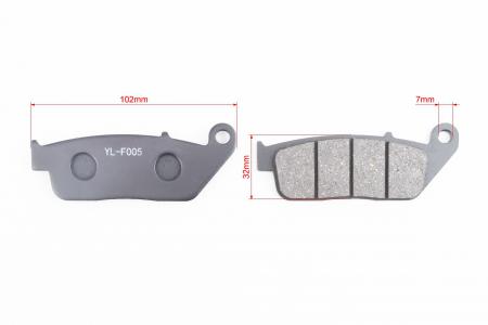 Гальмівні колодки дискові (Viper V200VXR; HONDA CM125), чорні до мотоцикла YL-F005