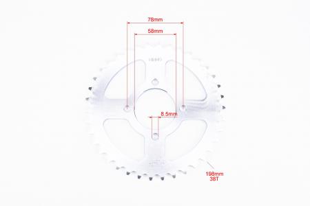 Зірка задня 520-38T-d-58; 4отв.*78 мм до мотоцикла Loncin LX200GY-3