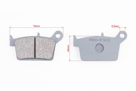 Гальмівні колодки дискові (Loncin LX250GY-3), (CERAMIC FIBER), PRO SERIES, сірі до мотоцикла YL-322
