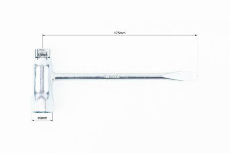 Ключ свічковий для бензопили, 13/19 мм L-175 мм (викрутка пласка) для бензопили