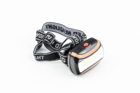 Ліхтар налобний COB, під батарейки 3хAAA, чорний CH-2016 (без батарейок) до велосипеда