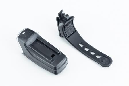 Ліхтар передній 1 діод 60 lumen, під батарейки AAAх3, чорний до велосипеда JY-286-5