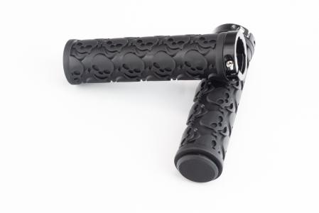 Ручки руля 125 мм із затиском Lock-On, чорні U-072 (TPE) до велосипеда
