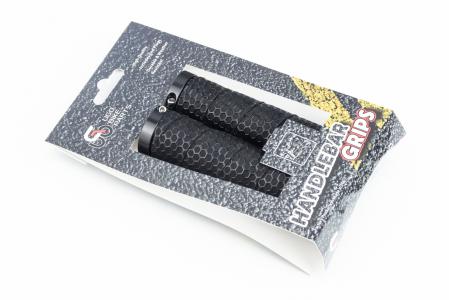 Ручки керма 130 мм з затиском Lock-On з двох сторін, чорні Silicone U-192С до велосипеда
