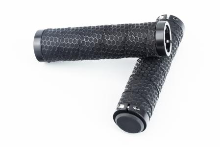 Ручки керма 130 мм з затиском Lock-On з двох сторін, чорні Silicone U-192С до велосипеда