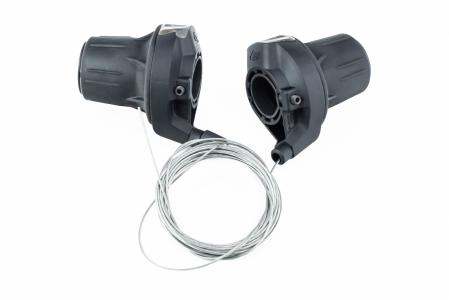 Перемикачі (гріпшифт) 3x7 швидкостей, чорні до велосипеда SL-RV300