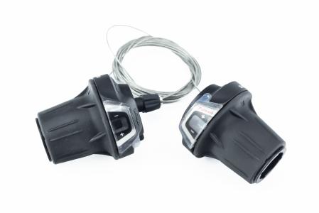Перемикачі (гріпшифт) 3x7 швидкостей, чорні до велосипеда SL-RV300