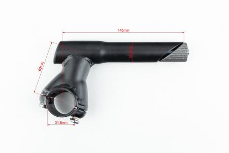 Винос керма MTB 25,4х31,8х60х140 мм, чорний для мототехніки MD-HS059