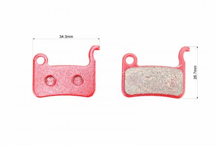 Гальмівні колодки Disk-brake (Shimano LX BR-M655,765,775, XT BR-755,965,966,975, XTR M965,966, Saint M800), червоні до велосипеда YL-1015