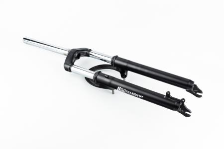Вилка 29" амортизаційна, без різьби 1-1/8" (28,6 мм), шток 240 мм, з ходом 100 мм, V/Disk-brake, чорна до велосипеда ES-226