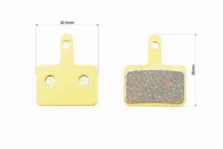 Гальмівні колодки Disk-brake (Shimano BR-M416,575,495,486,485,446,445,395,375), жовті до велосипеда YL-1001