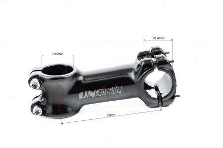 Винос керма MTB 28,6x25,4х90 мм (7°), алюмінієвий, чорний для мототехніки AS-601