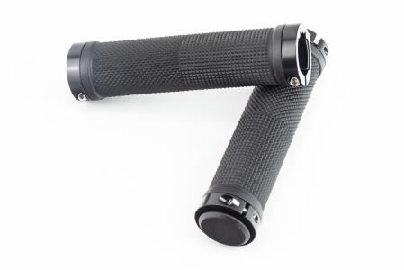Ручки керма 130 мм з затиском Lock-On з двох сторін, чорні U-165A (TPE) до велосипеда