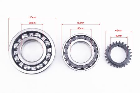 Колінвал R180NM+підшипники+шестерня Тип 1 для двигуна D175/180N