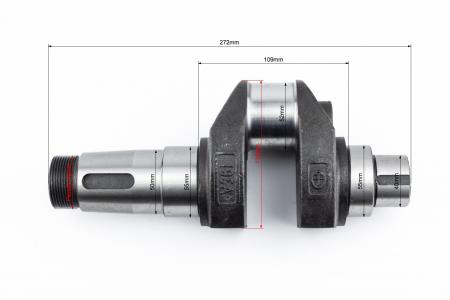 Колінвал R195NM (Dболта-М12x1,5, Dшийки-52 мм H-112 мм) для двигуна D190/195N