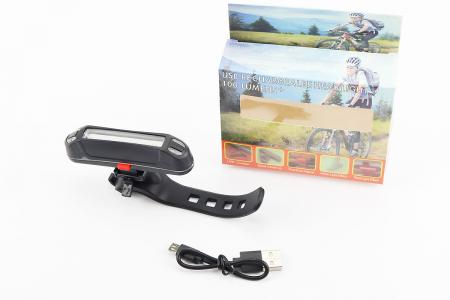 Задній ліхтар для велосипеда 100 lm, USB‑перезаряджуваний, PRC