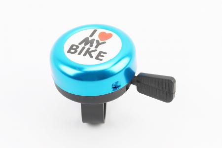 Дзвінок механічний до велосипеда I love my Bike, синій — PRC