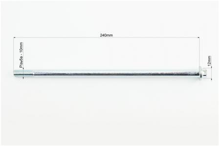 Вісь маятника до мопеда Delta d10mm L240mm з гайкою PRC