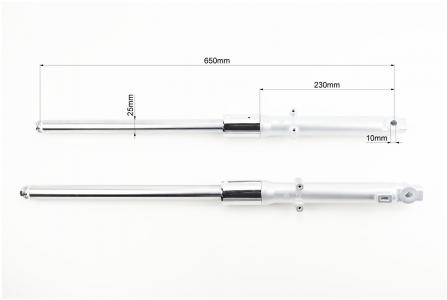 Амортизатор передній до мотоцикла DELTA комплект L-650 мм D-25 мм FENGRI