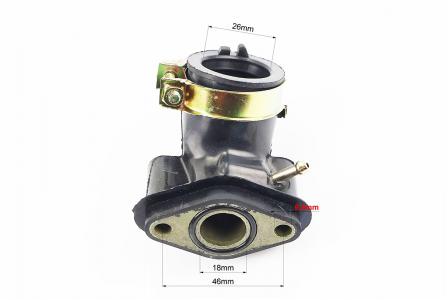 Патрубок карбюратора до скутера GY6-80 (50-100сс 4T) FENGRI