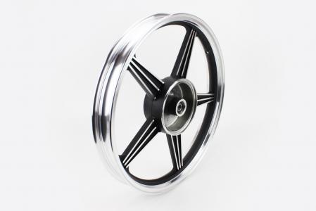 Диск колісний задній литий 18x1,85 ZS-200 (під роздільні резинки) "зірка", чорний (вісь 15 мм) до скутера Viper 125-150J