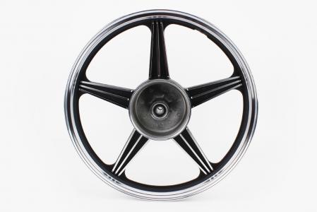 Диск колісний задній литий 18x1,85 ZS-200 (під роздільні резинки) "зірка", чорний (вісь 15 мм) до скутера Viper 125-150J